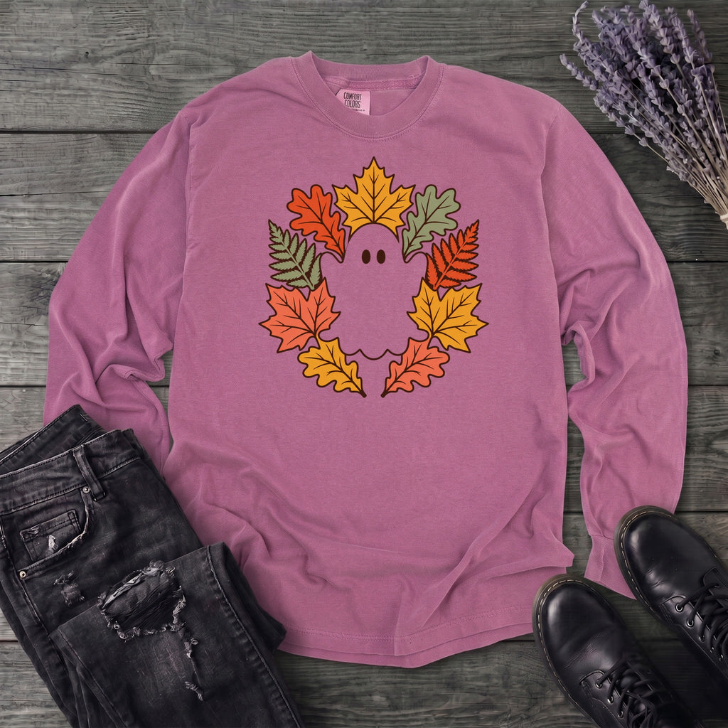 Ghost In The Leaves Long Sleeve T-Shirt