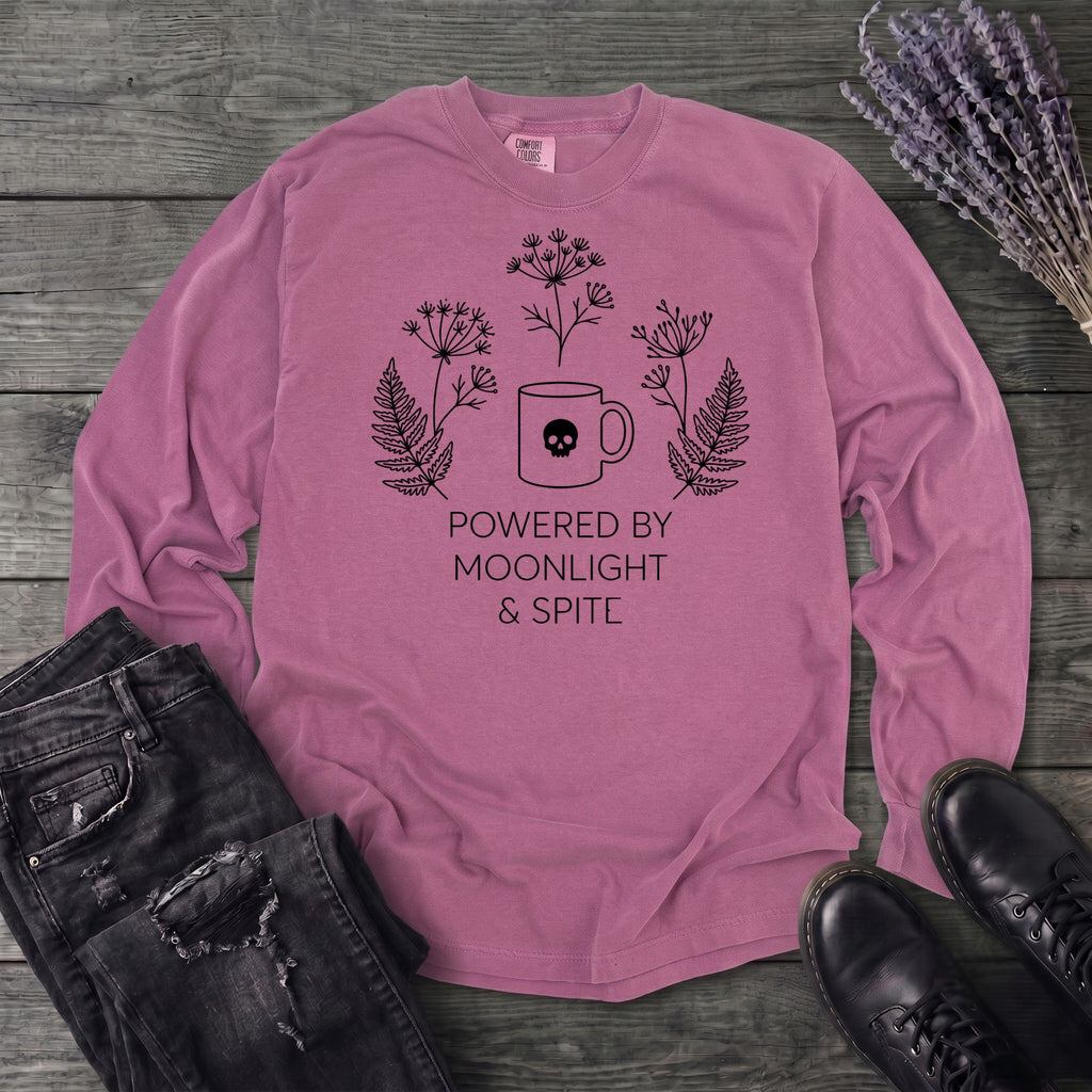 powered by moonlight & spite Long Sleeve T-Shirt