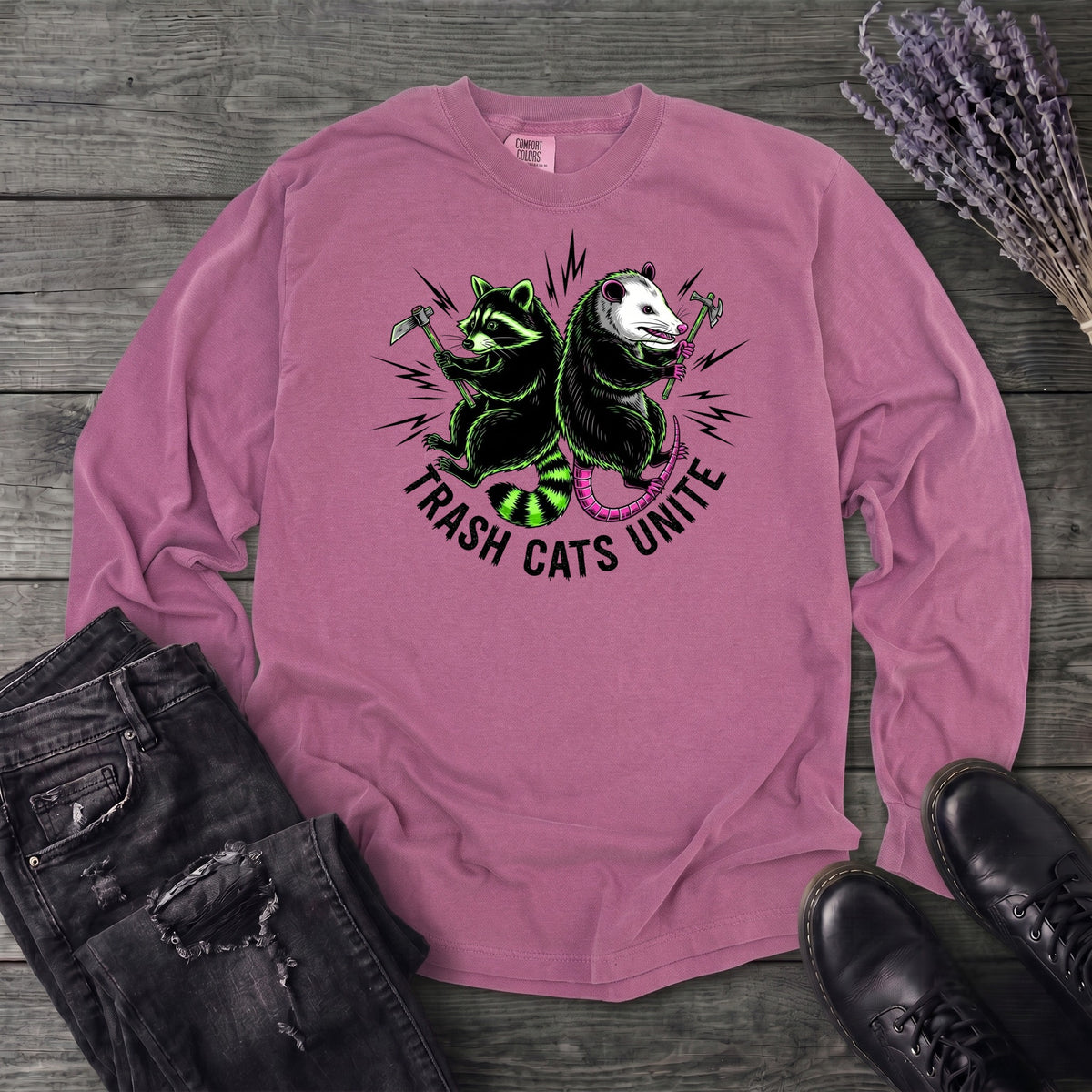 Trash Cats Unite Long Sleeve T-Shirt