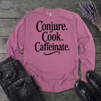 Conjure Cook Caffeinate Long Sleeve T-Shirt