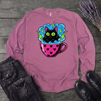 Cat Heart Mug Y2k 90s Long Sleeve T-Shirt