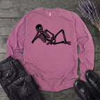 Lounging Skeleton Long Sleeve T-Shirt