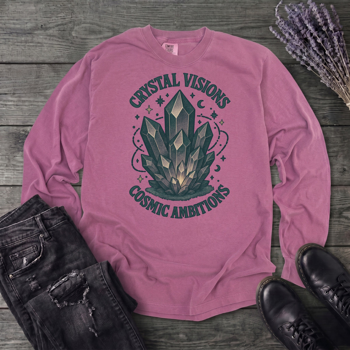 Crystal Visions Cosmic Ambitions Long Sleeve T-Shirt