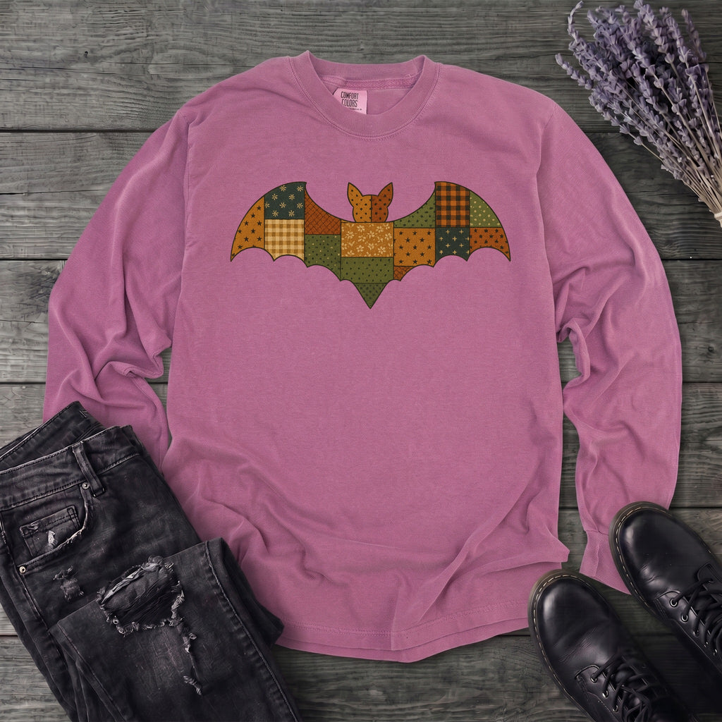 Patchwork Bat Long Sleeve T-Shirt