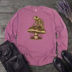 Frog Skeleton Mushroom Long Sleeve T-Shirt