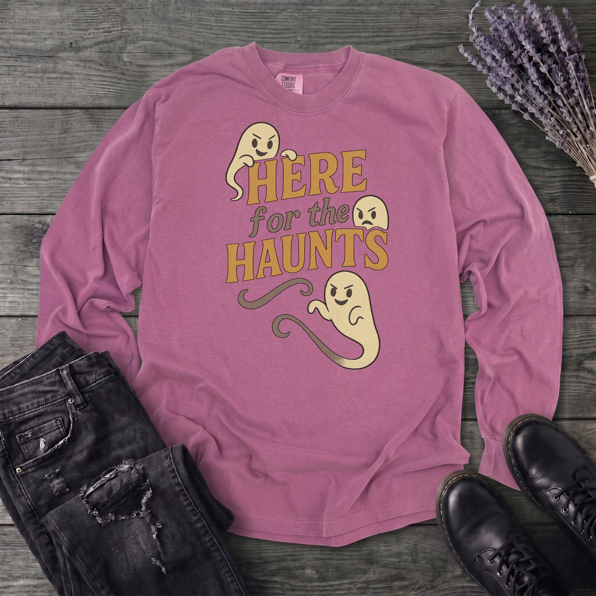 Here For The Haunt Long Sleeve T-Shirt