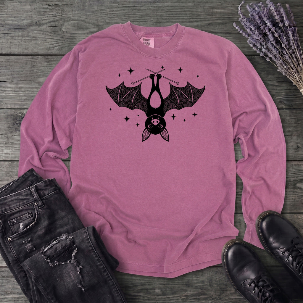 Bat Knitting Long Sleeve T-Shirt