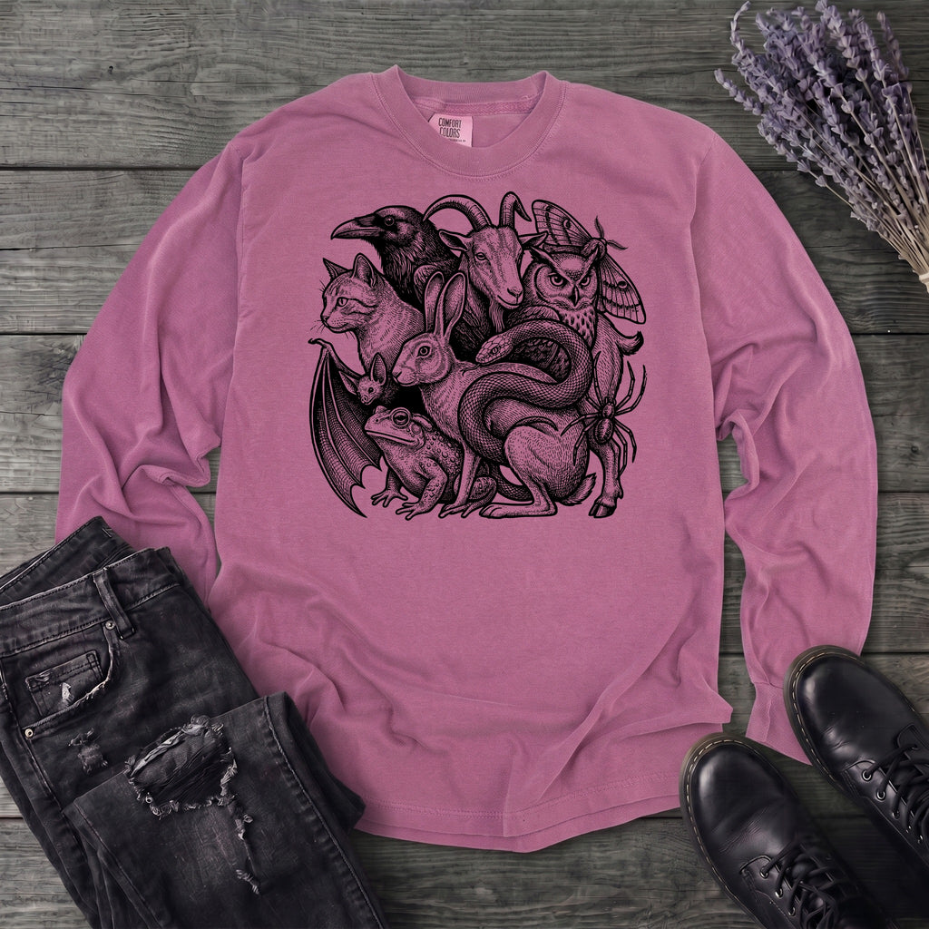familiar collage stack Long Sleeve T-Shirt