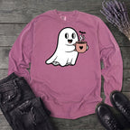 Ghost Heart Coffee Long Sleeve T-Shirt