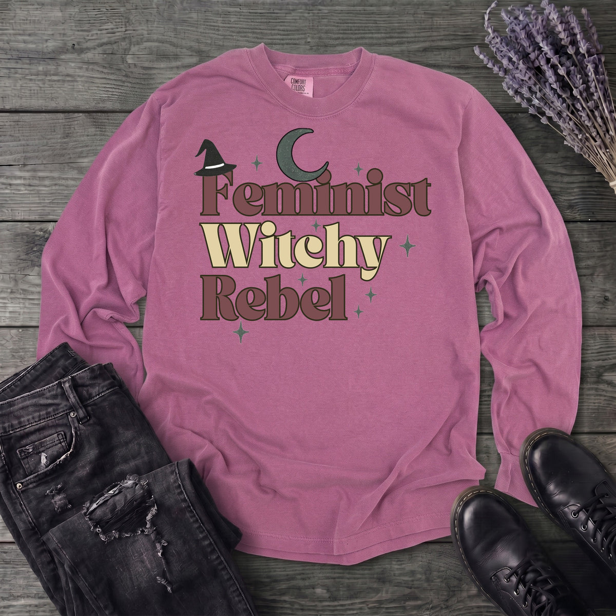 Feminist Witchy Rebel Long Sleeve T-Shirt