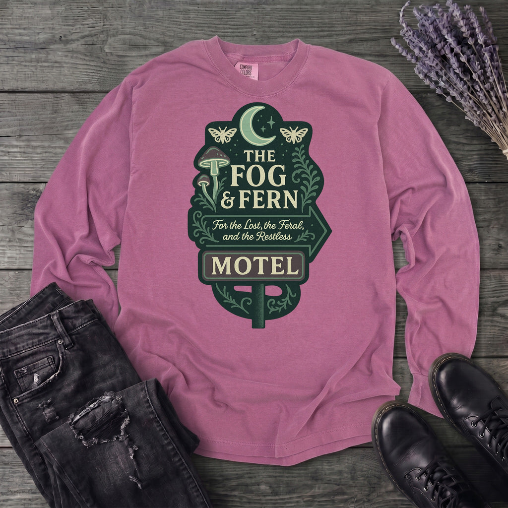 The Fog And Fern Motel Long Sleeve T-Shirt