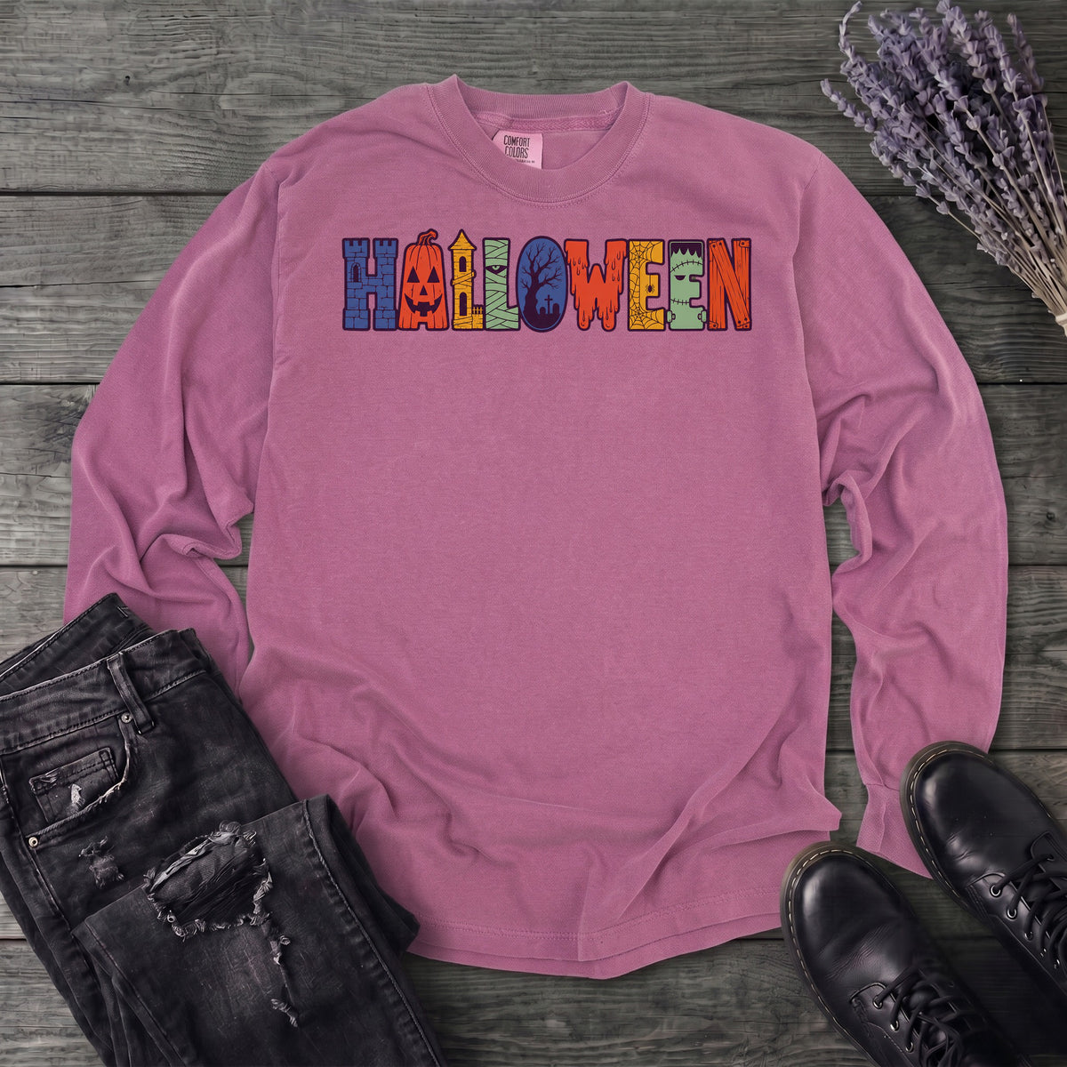 Halloween Icons Long Sleeve T-Shirt