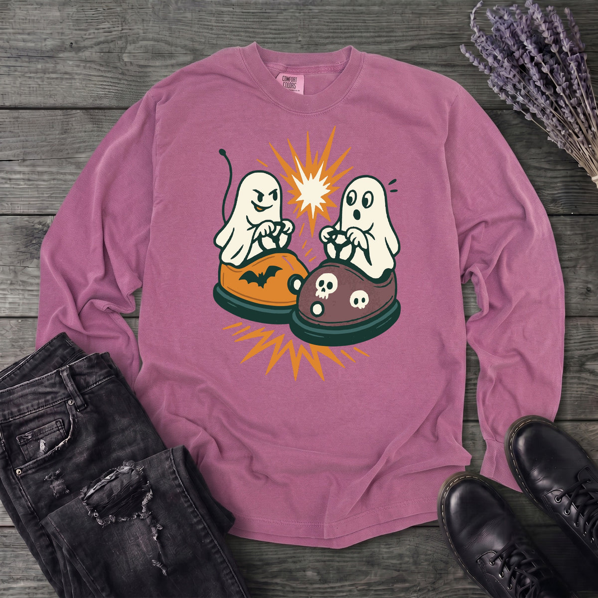 Ghost Bumper Cars Long Sleeve T-Shirt