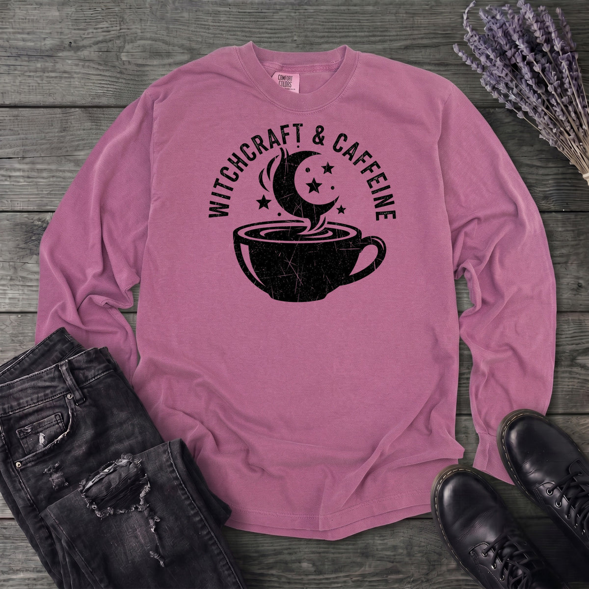 Witchcraft And Caffeine Long Sleeve T-Shirt