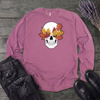 Fall Leaf Skull Long Sleeve T-Shirt
