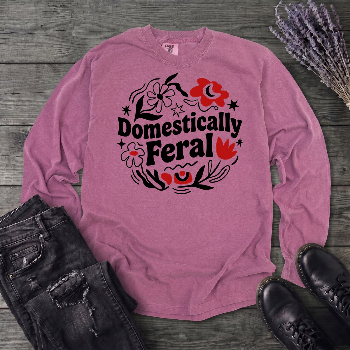 domestically feral Long Sleeve T-Shirt