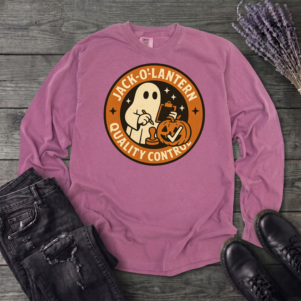 Jack O Lantern Quality Control Long Sleeve T-Shirt