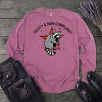 feisty non compliant raccoon Long Sleeve T-Shirt