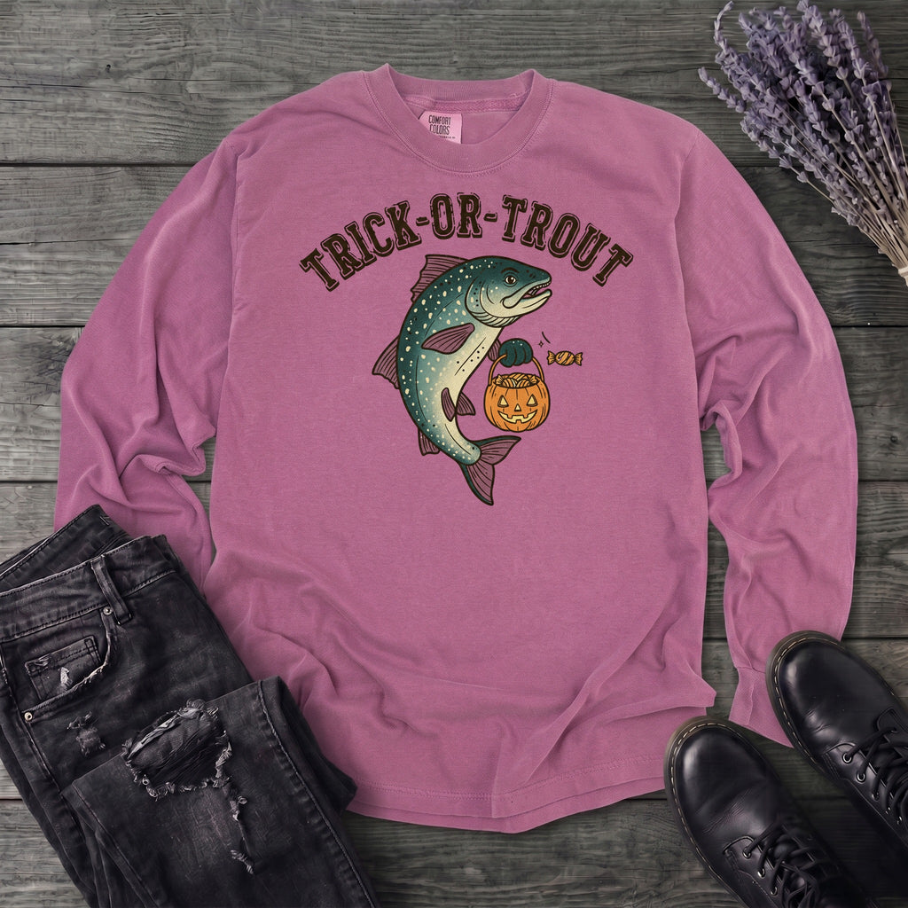 Trick Or Trout Long Sleeve T-Shirt