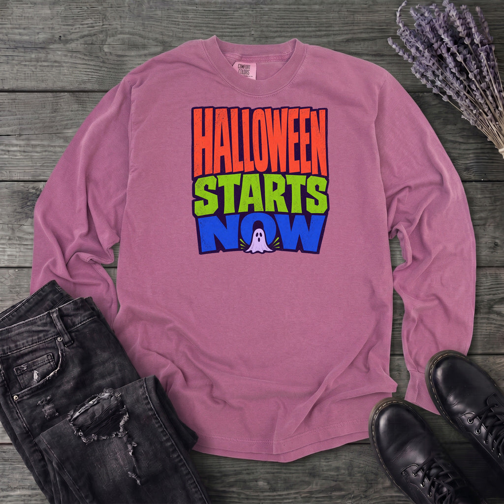 Halloween Starts Now Long Sleeve T-Shirt