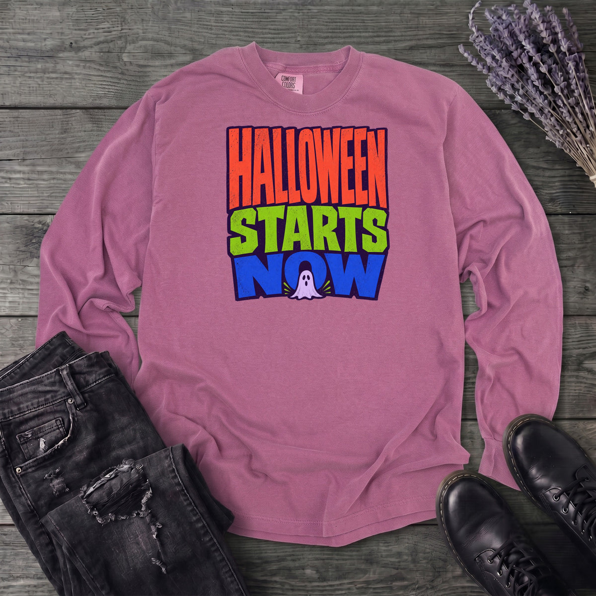 Halloween Starts Now Long Sleeve T-Shirt