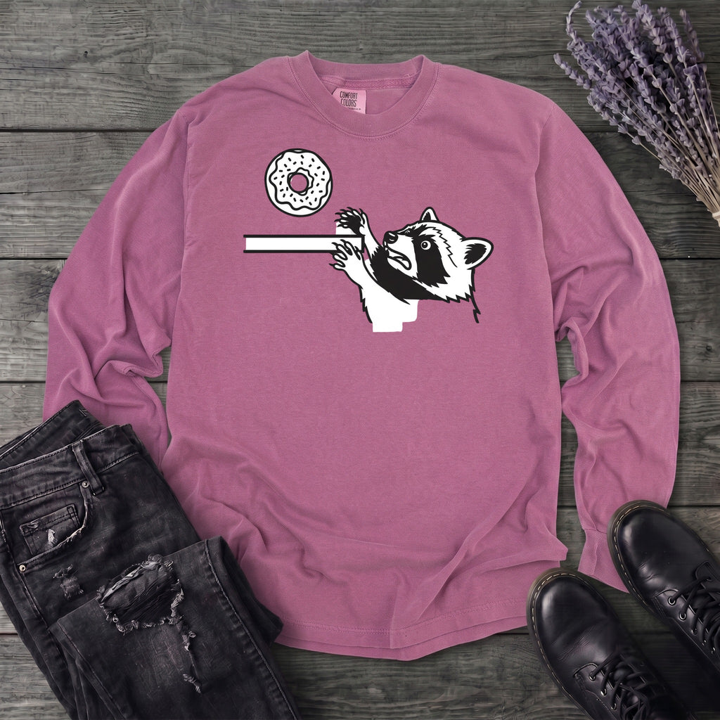 Raccoon Donut Long Sleeve T-Shirt