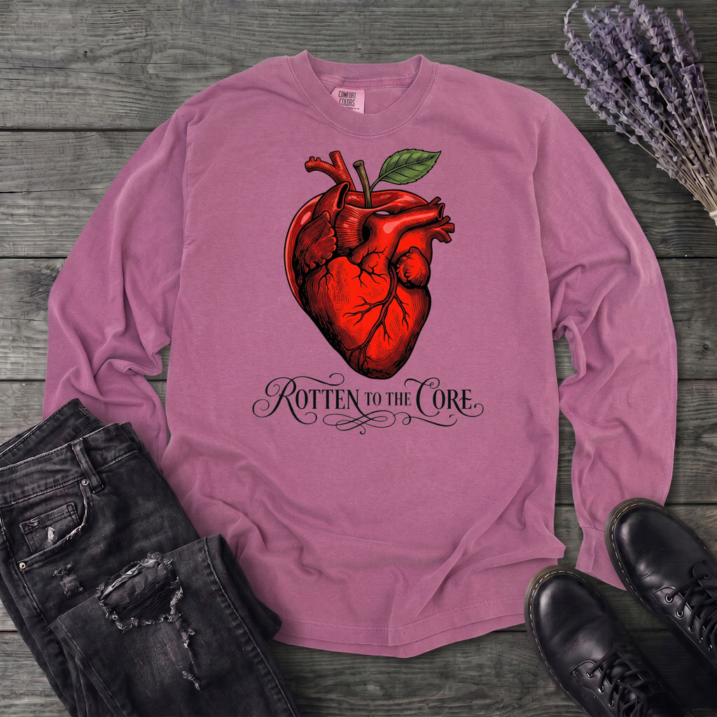 Rotten To The Core Anatomical Apple Long Sleeve T-Shirt