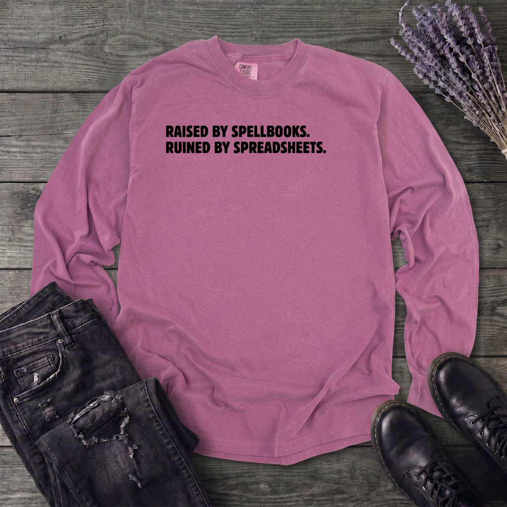 Spellbooks and Spreadsheets Long Sleeve T-Shirt