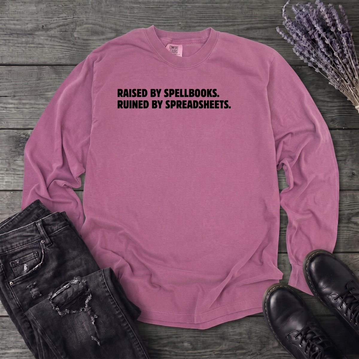 Spellbooks and Spreadsheets Long Sleeve T-Shirt