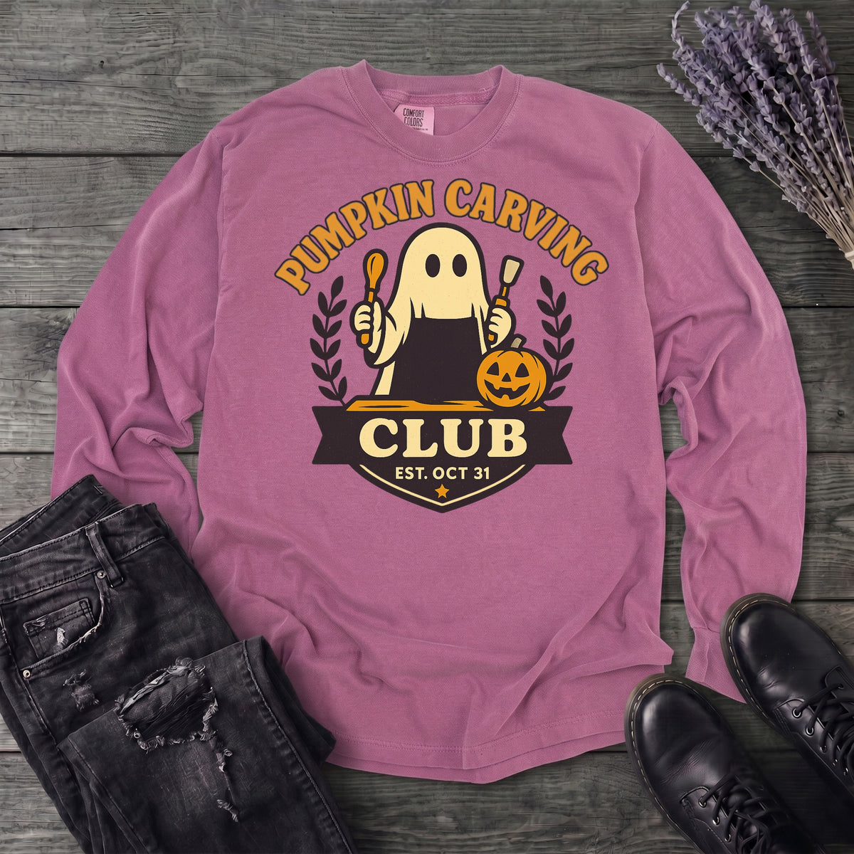 Pumpkin Carving Club Long Sleeve T-Shirt