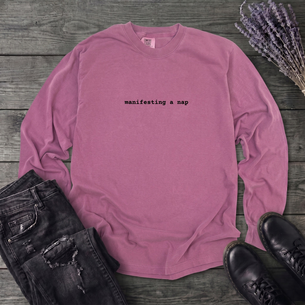 Manifesting A Nap Long Sleeve T-Shirt
