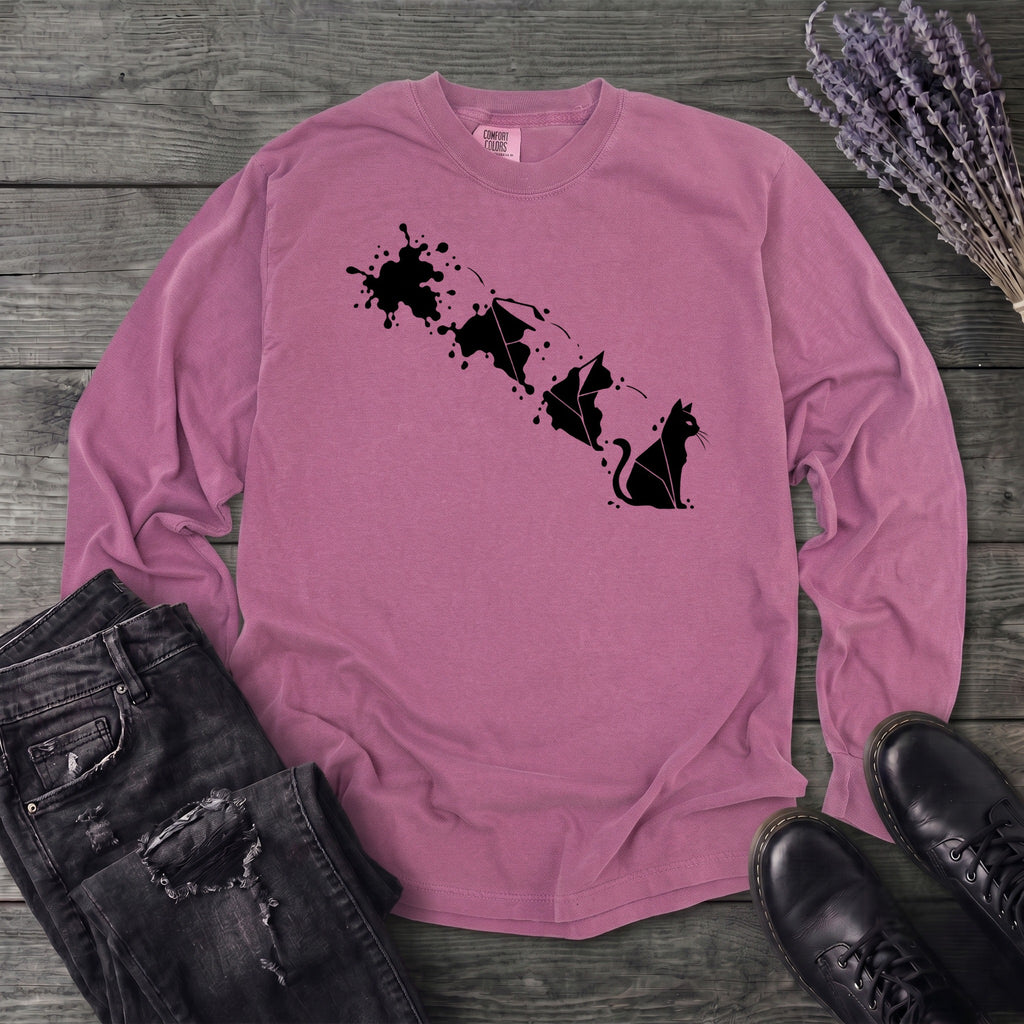 Inkblot Cat Long Sleeve T-Shirt