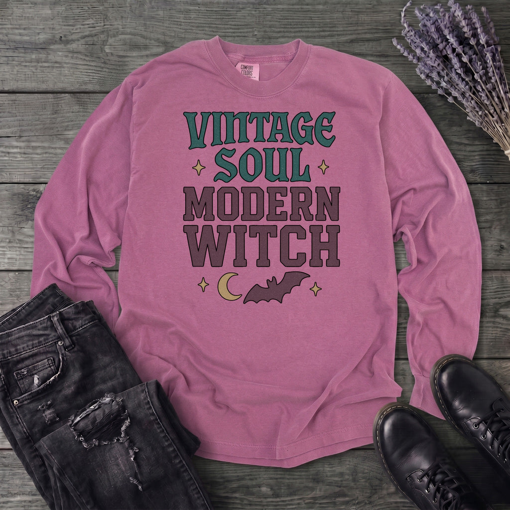 Vintage Soul Modern Witch Long Sleeve T-Shirt