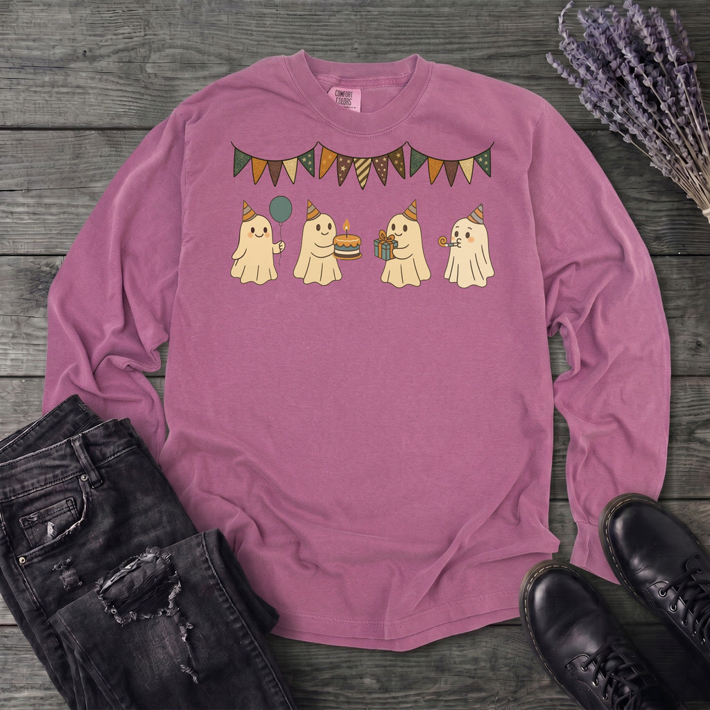 ghost birthday party Long Sleeve T-Shirt
