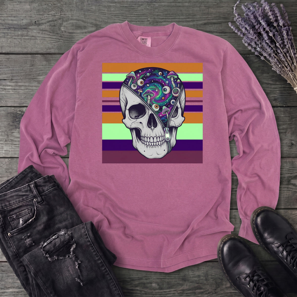 unzip your mind Long Sleeve T-Shirt