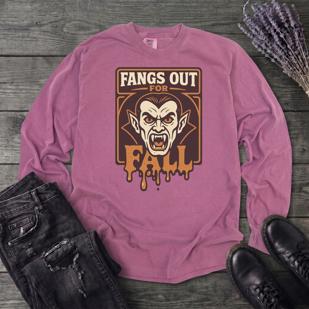Fangs Out For Fall Long Sleeve T-Shirt