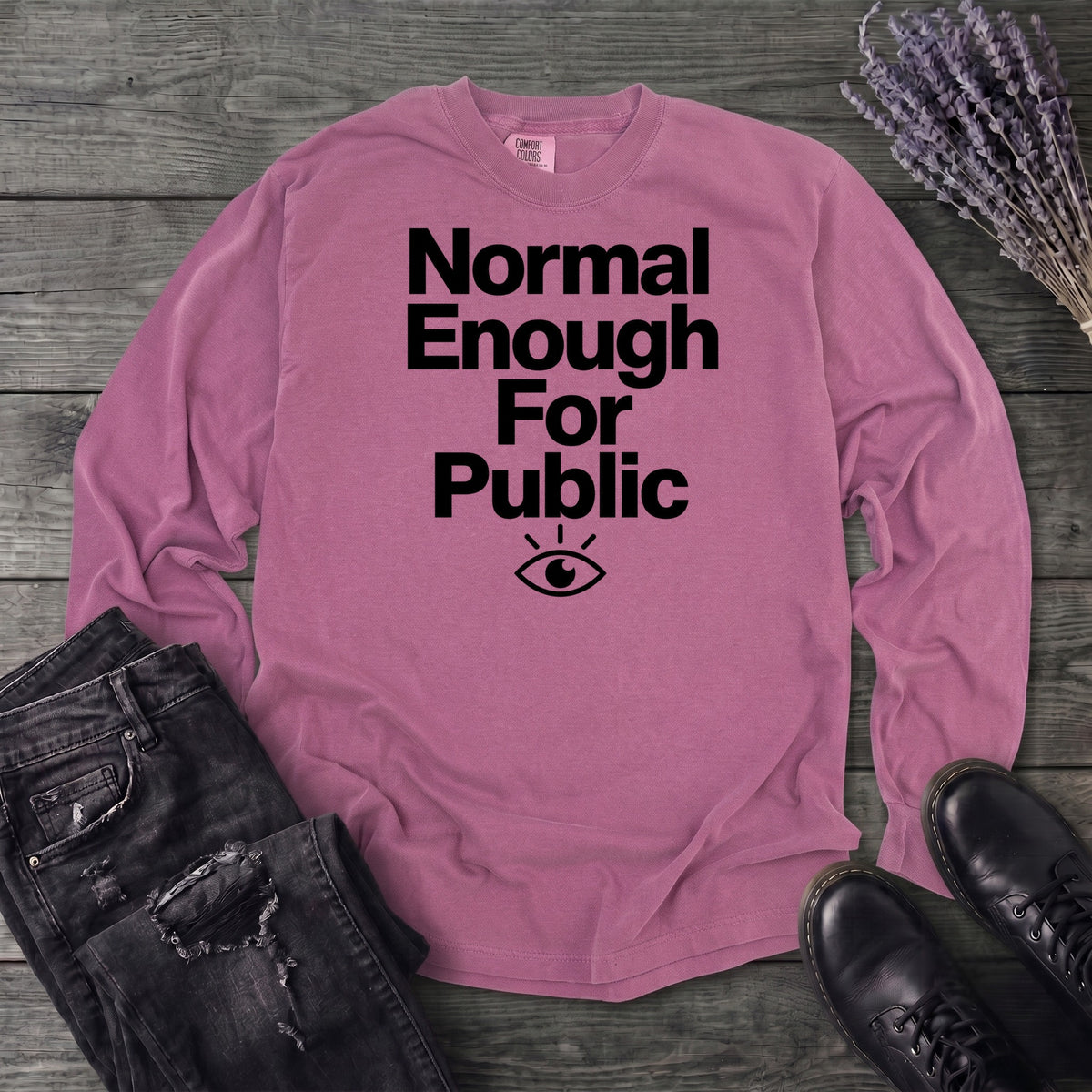 Normal Enough For Public Long Sleeve T-Shirt