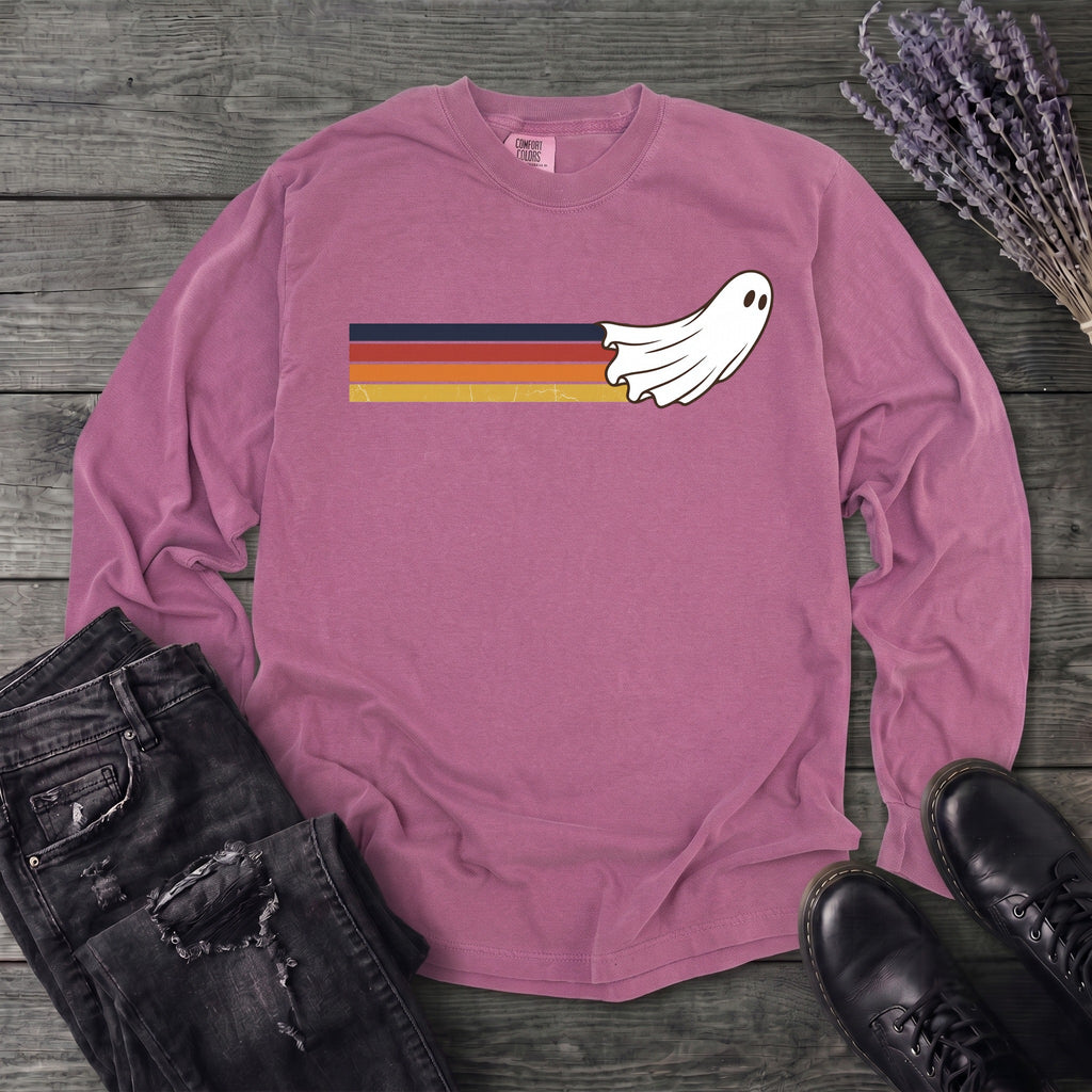 Retro Ghost Long Sleeve T-Shirt