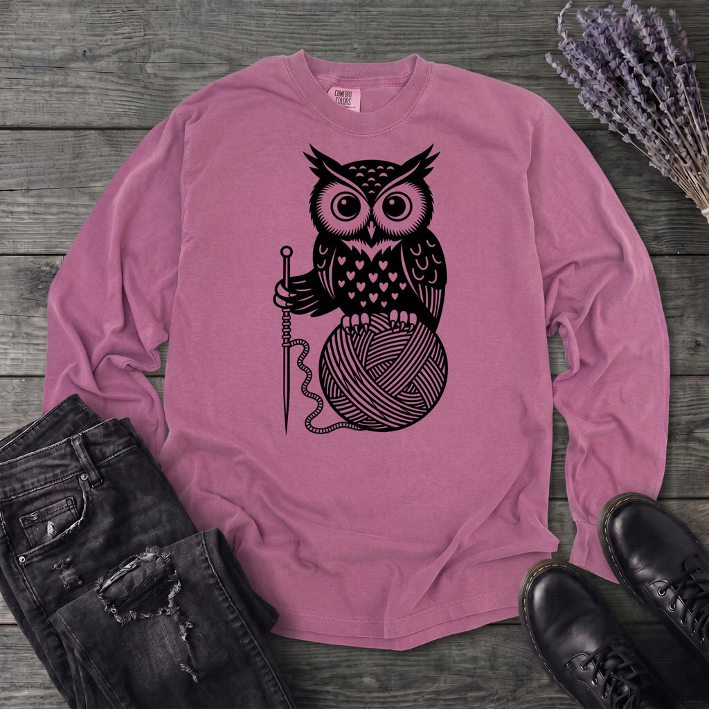 Owl And Yarn Long Sleeve T-Shirt