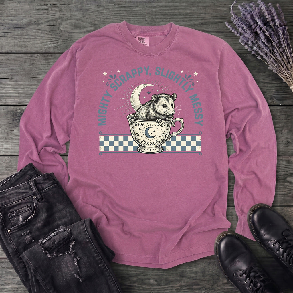Might Scrappy Slightly Messy Long Sleeve T-Shirt