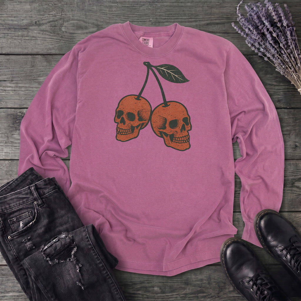 Skull Cherries Long Sleeve T-Shirt