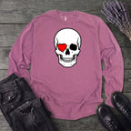 Heart Eye Skull Long Sleeve T-Shirt