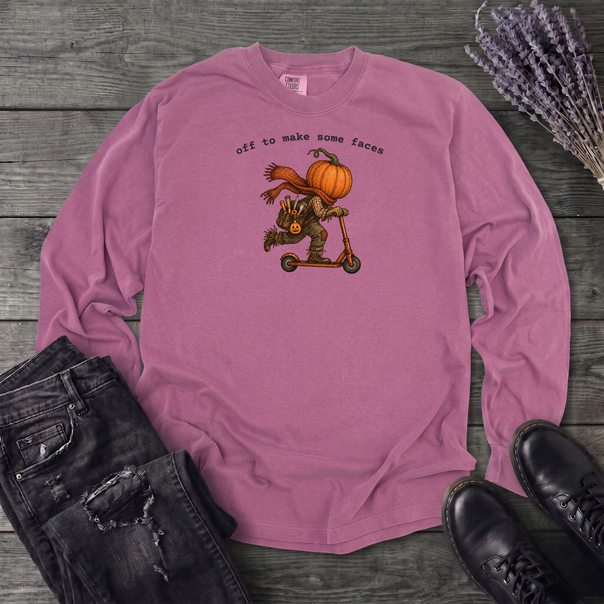 Off To Make Some Faces Long Sleeve T-Shirt
