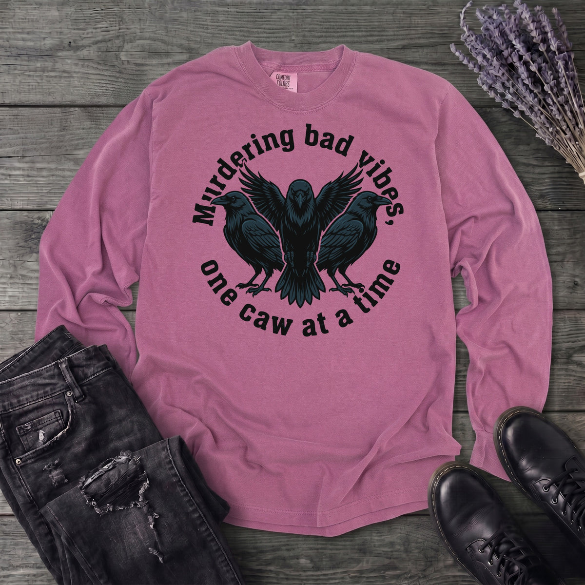 murdering bad vibes Long Sleeve T-Shirt
