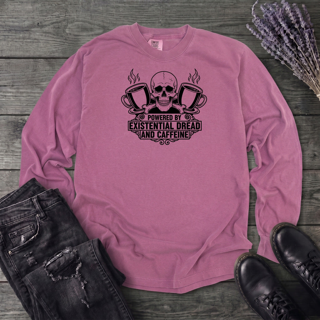 Powered By Dread And Caffeine Long Sleeve T-Shirt