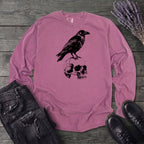 Classic Crow and Skull Long Sleeve T-Shirt