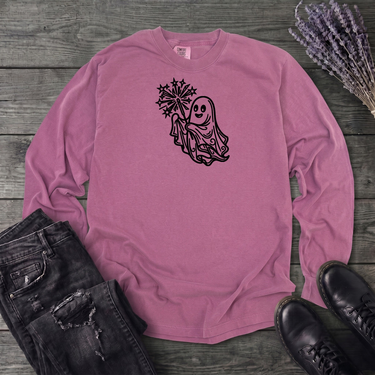 Ghost Sparkler Long Sleeve T-Shirt