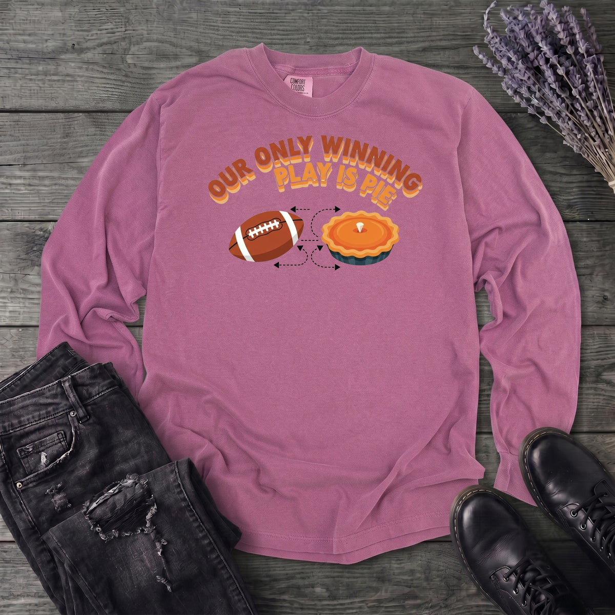 Winning Play Pie Long Sleeve T-Shirt