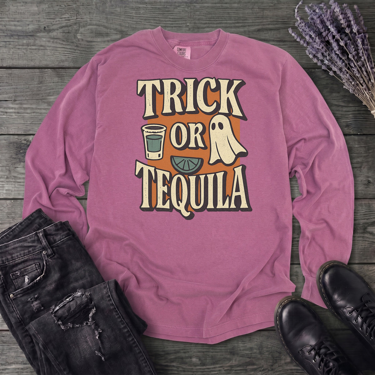 Trick-Or-Tequila Long Sleeve T-Shirt