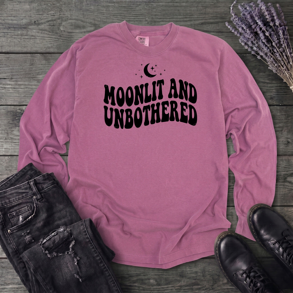 Moonlit and Unbothered Long Sleeve T-Shirt
